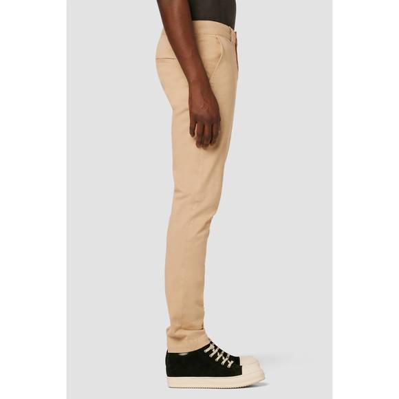 NEW HUDSON classic slim straight chino pants in mocha - Picture 2 of 5